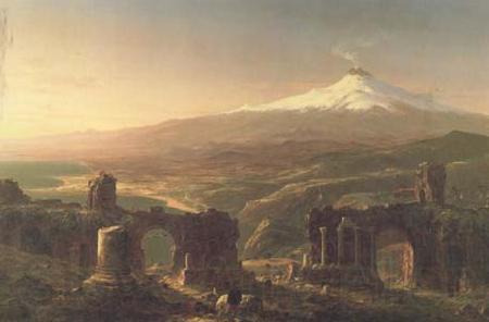 Thomas Cole Mount Etna from Taormina (mk13) Spain oil painting art